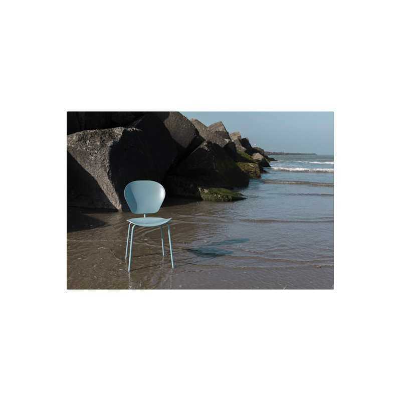 Weakley Outdoor Dining Side Chair, Blue