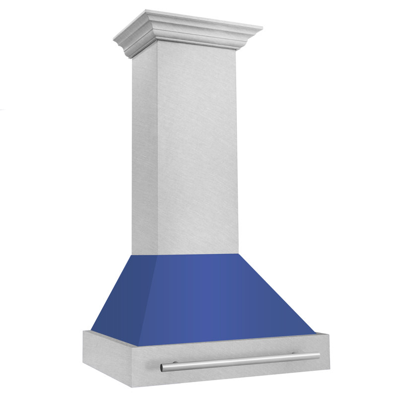 ZLINE 30" Fingerprint Resistant Stainless Steel Range Hood, Matte Blue