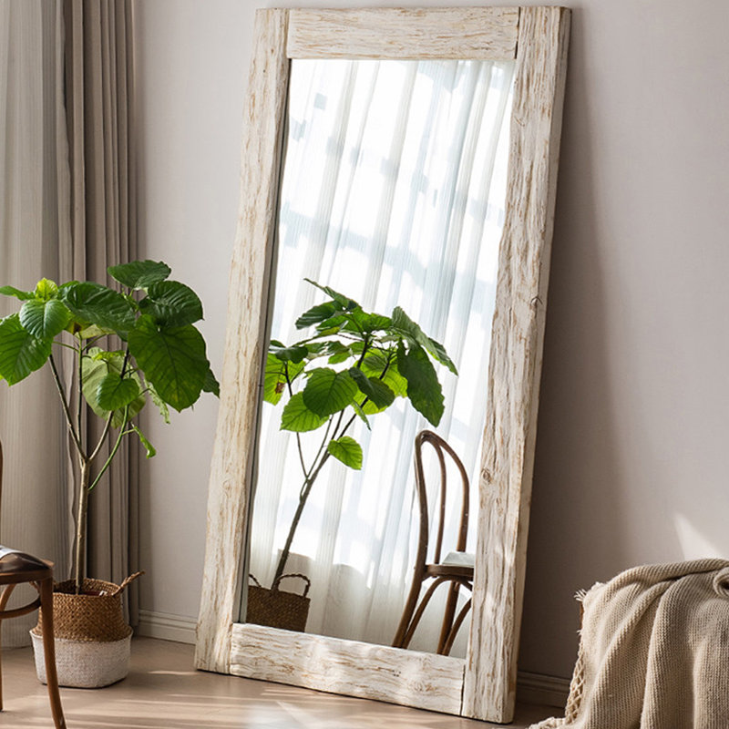 Miroirs pleine longueur rectangulaires en bois massif, 70.87" H x 31.5" W