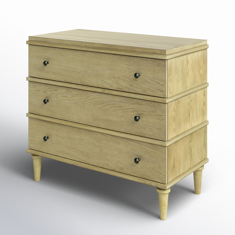 3 Drawer 18" W Solid Wood Dresser