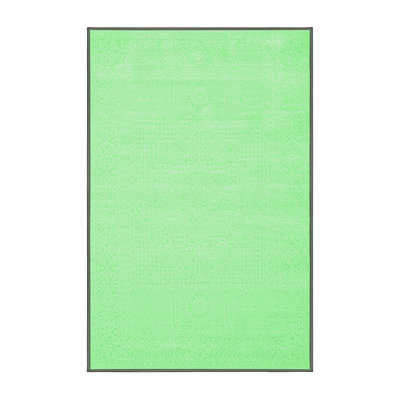 Tapis contemporains vert émeraude lavable à la machine 178