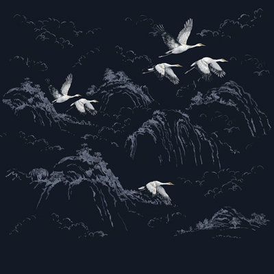Midnight 9.19' L x 118.11" W Wall Mural