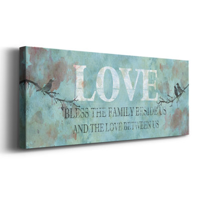 Art textuel sur toile Love Love Us