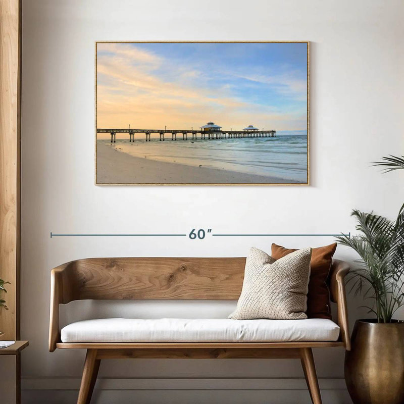 Fort Myers, Floride, Cadre flottant en bois naturel, 43 po x 29 po