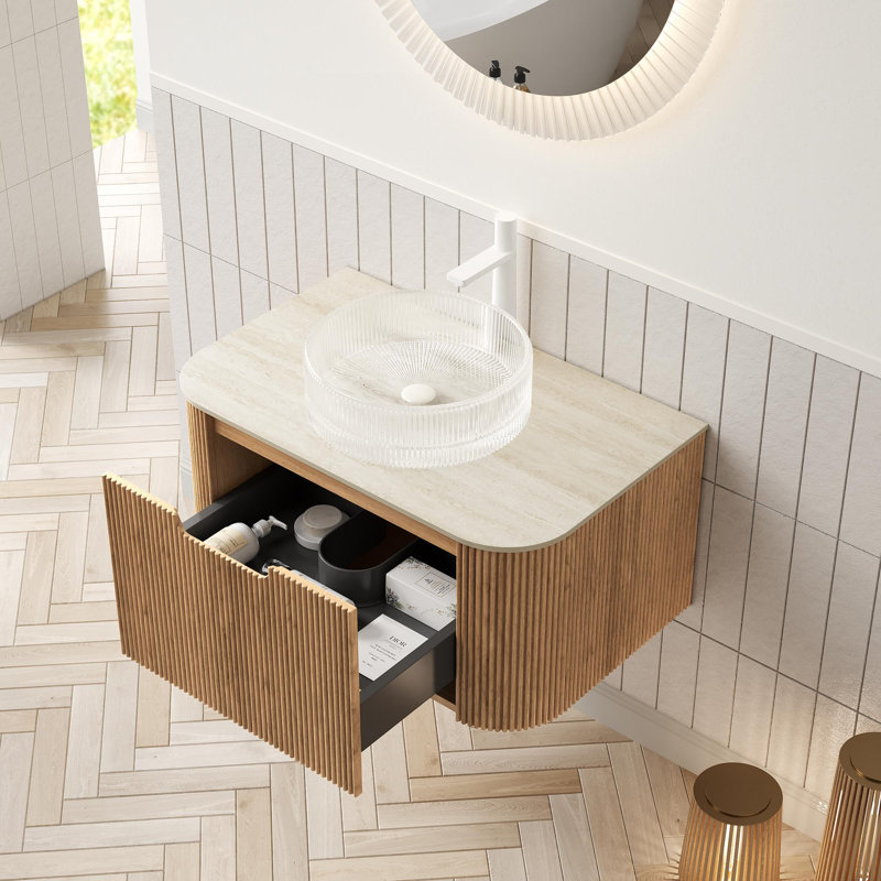 Meuble-lavabo mural simple 30 po avec lavabo, 30"