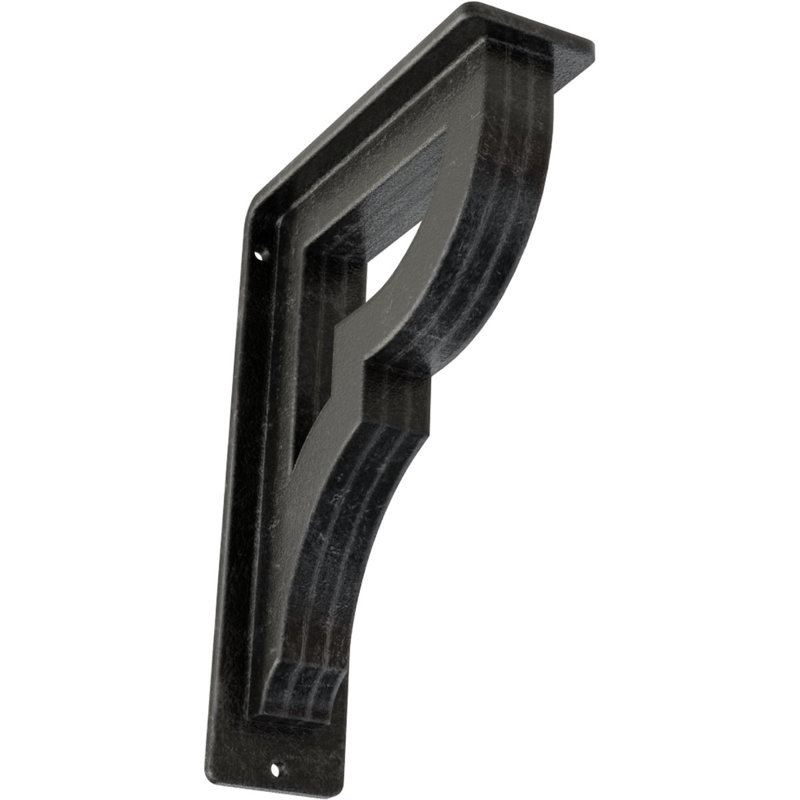 Support en fer forgé Bradford, Argent antique, H 8 po x l 2 po x P 5,5 po