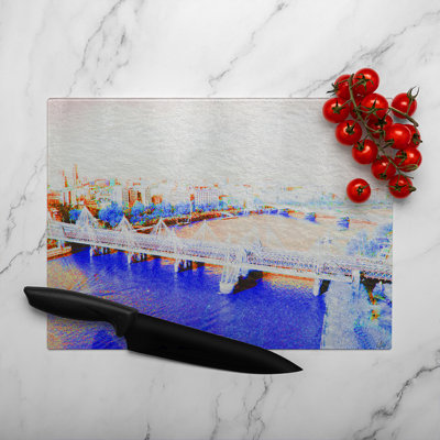 London Eye Veiw Glass Chopping Board