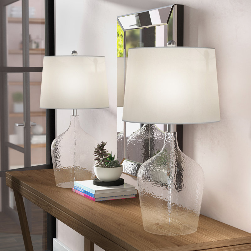 Jaylen Glass Table Lamp, Clear