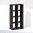  Simple Open Back Cube Storage Organizer, Standing Shelf, 8-Cube, Dark Oak