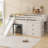 Estelle Metal Loft Bed With Desk And Shelves, Modern Style, Space-Saving Design-1058462527