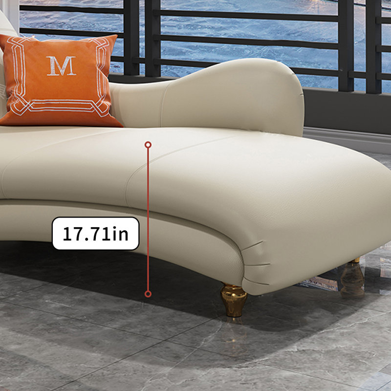 Méridiennes intérieures courbées Modern Minimalist, Orienté à gauche (vu de face), Beige