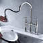 Robinet de cuisine Bridge avec douchette extractible encastrée-116628547