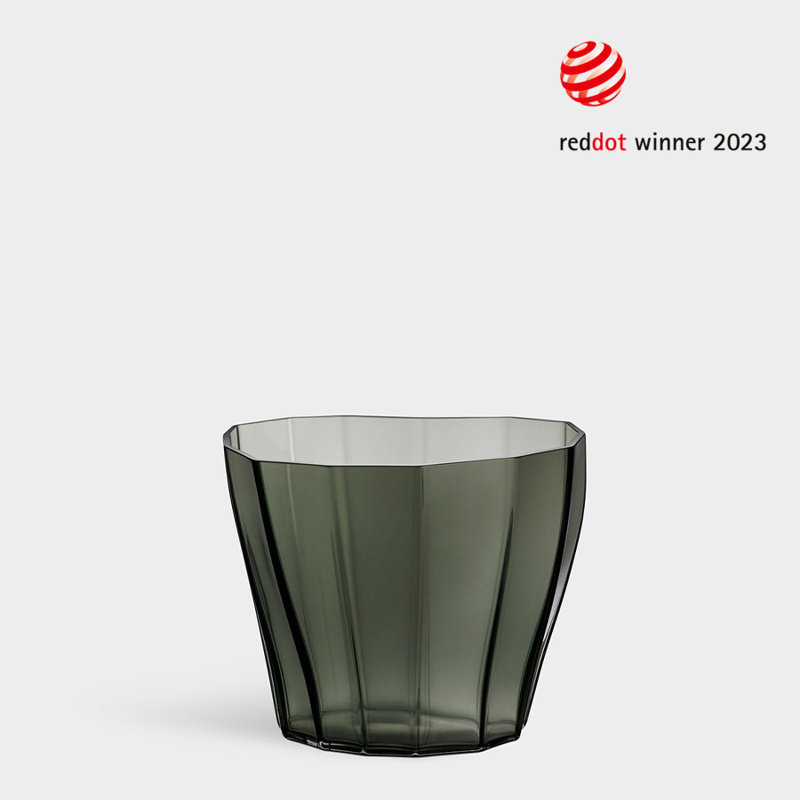 Reed Handmade Glass Table Vase, Moss Green
