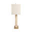 Lampe de table Dayberg en travertin 26 po Daye, doré / ivoire