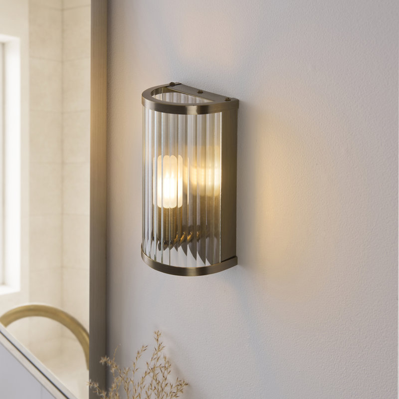 Steel Flush Mounted Sconce, 1 Light