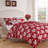 Greenland Home Fashions Lovebirds 3-Piece Queen Size Red Coverlet Set, 90x90 Inch-108258288-100247440