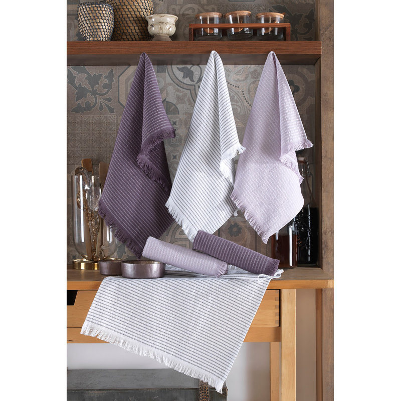 Powells Cotton Blend Mulit-Size Set, Purple/White