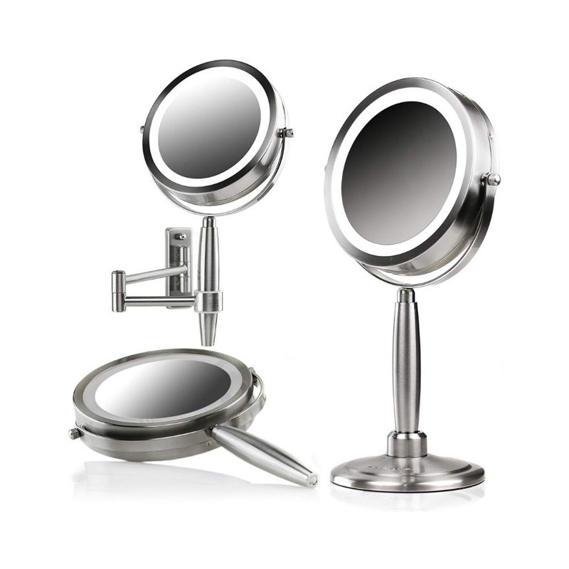 Flat Wall Mirror, Nickel Brushed