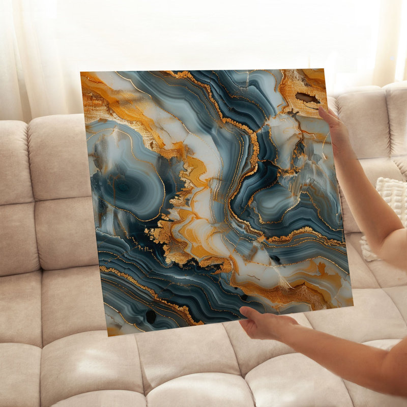 «Abstract Geode III», reproduction d'art moderne sans cadre, H 12 po x l 12 po