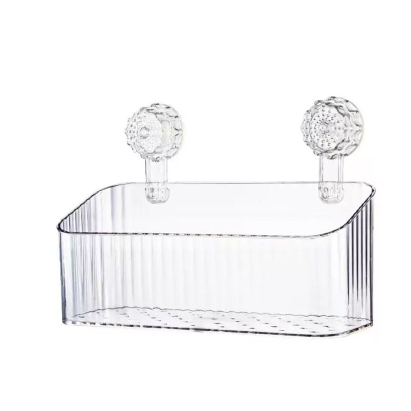 Organisateur de douche à ventouse, Blanc