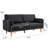 72.84'' Wide Modern Upholstered Fabric Square Arm 3-Seater Couch with 2 Pillows and Solid Wood Legs for Contemporary Living Rooms (Set of 2)-119023967