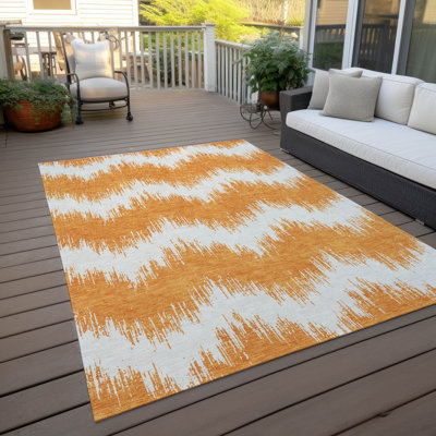Malek Indoor/Outdoor Area Rug with Non-Slip Backing