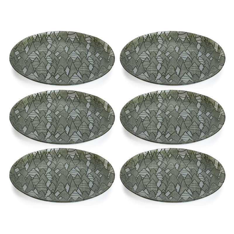Plateau en verre Everly Quinn Nakita, Vert