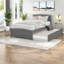 Lit plateforme simple avec gigogne en bois massif peu encombrant de style moderne pour un usage domestique