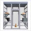 Catio extérieur en bois 62,6 pouces pour chats, grande enceinte avec toit imperméable, maisons pour faire la sieste et fil antirouille