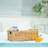 Hyacinth Large Wicker Basket - Rectangular, Wooden Handles, Shelf Organizer