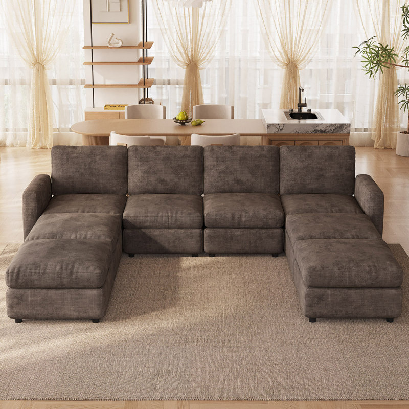 Corner Sectional, 8, Dark Grey, 85cm H × 297cm W × 213cm D