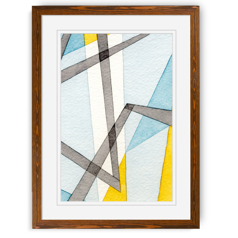 'Converging Angles II' by Paul Cezanne - Picture Frame Painting Print, 22" H x 18" W x 1.25" D, Maple Paper Framed, White