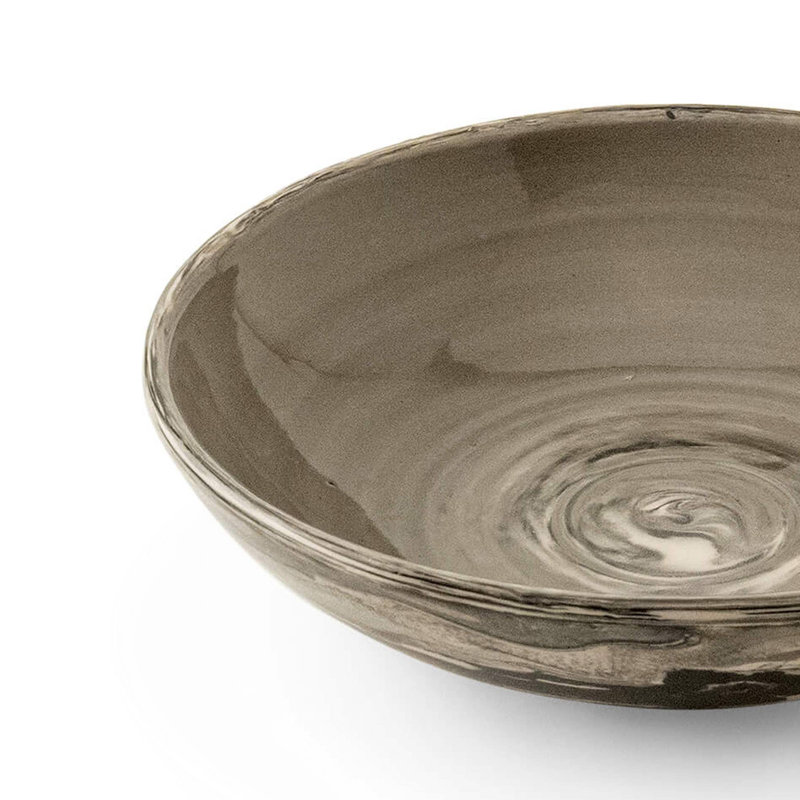 Jeronica Black Ceramic Serving/Pasta Bowl-13.5 OZ,