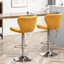 2 chaises pivotantes réglables revêtues de jaune, rembourrage en mousse épaisse, tissu en velours, apparence de ligne verticale élégante, réglage de la hauteur du vérin à gaz 2 360 pivotant, réglage du vérin à gaz, design, repose-pieds-1469230220