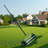 Heavy-Duty Rolling Lawn Aerator,Manual Push Rotary Spike Lawn Aeration Tool with 3-Piece Long Steel Handle for Yard & Garden Grass Soil Maintenance