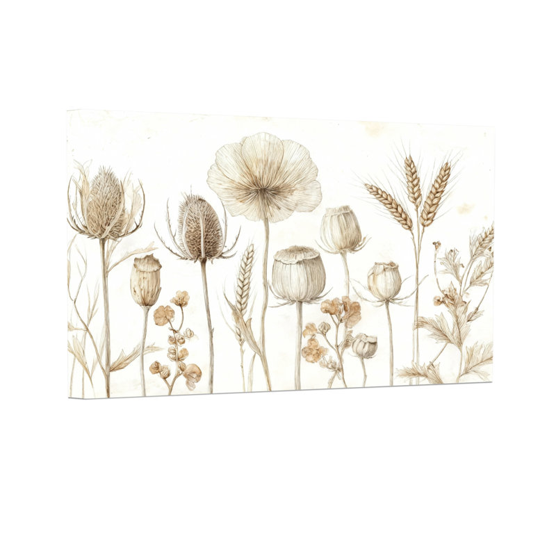 Arrangement floral de plantes et de fleurs avec blé et coquelicots, H 24 po x l 36 po