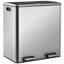 Stainless Steel 60 Liter Step-On Recycling Bin