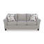 Canapé rond à accoudoirs évasés avec revêtement en chenille douce Roundhill Furniture Elaris, taupe
