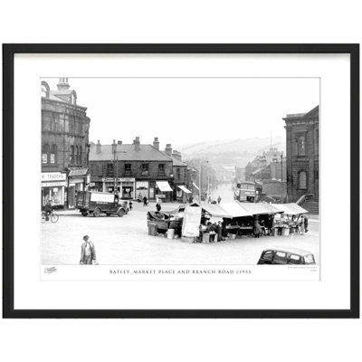 Batley, Market Place And Branch Road C1955 - Single Picture Frame Print