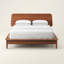 Lit plateforme moderne en bois massif de style Mid-Century Simon-284685953-284685952