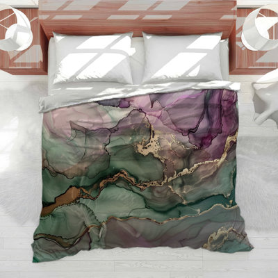 Housse de couette à motifs liquides