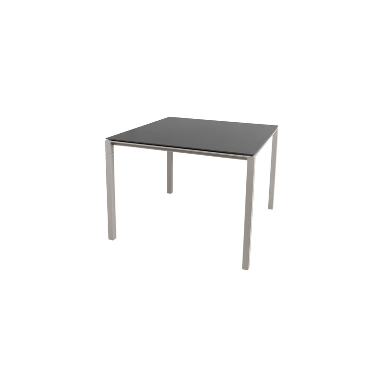Outdoor Dining Table , 39.4 " W, Taupe, Nero Black