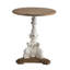 Table d'appoint ronde avec piédestal sculpté