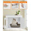 Meuble pliant pour chat, dépliant pour utilisation, aucun assemblage requis, maisonnette d'intérieur pour chat, table de bout, blanc-82850094