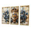 Armoiries majestueuses «Old England Embleem III» - Ensemble de décoration murale armée-107184315-107184316