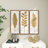 Metal Framed 3D Leaf Home Wall Decor with Distressed Wood Backing