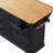 56 Inch Kitchen Island With Rubber Wood Veneer Drop Leaf, Power Outlet, 4 Door Shelves, Embossed Vertical Stripe Rolling Kitchen Cart On 4 Wheels With 6 Deep Drawers For Kitchen, Dining Room-1837776186
