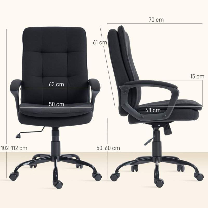 Polyester Office Chair, Black