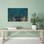Turquoise Coastal Waters Abstract Coastal Wall Art Print 1 Piece Wrapped Canvas Wall Art-1897894309