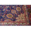 Tapis oriental rétro vintage mauve-bleu marine 10 x 13
